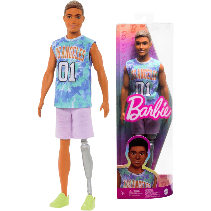 Official Fashionistas Doll With Prosthetic Leg - Los Angeles Jersey & Purple Shorts