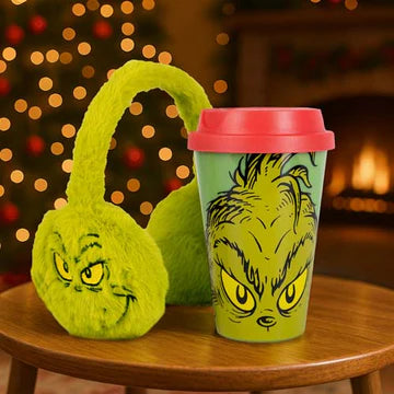 The Grinch Ear Muff & Travel Mug