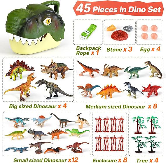 45 Pieces Dinosaurs