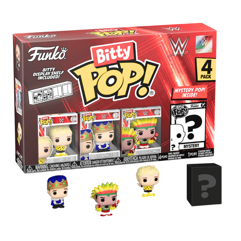 Official Funko Bitty POP! WWE Dusty Rhodes 4-Pack Vinyl Figures