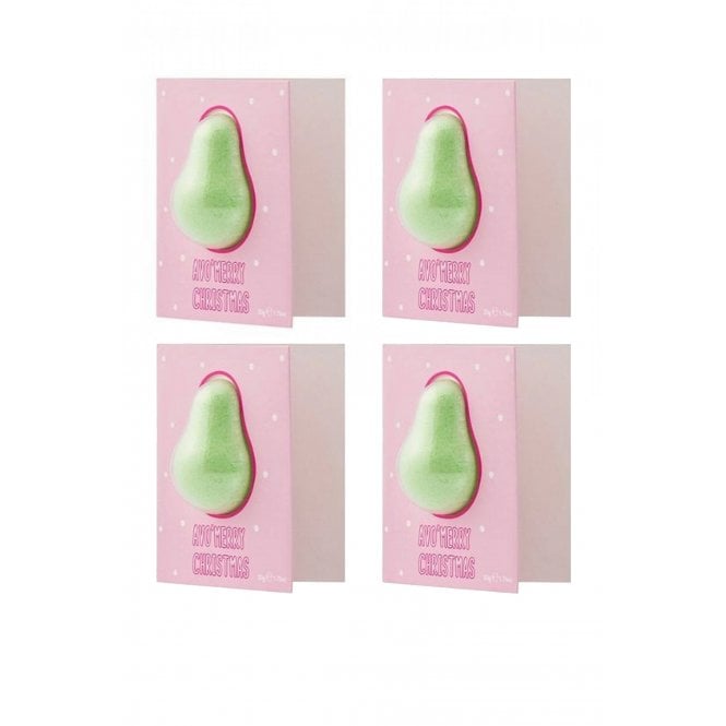 Bath Fizzer Card and Envelope 4 Cards (Avo Merry Christmas)