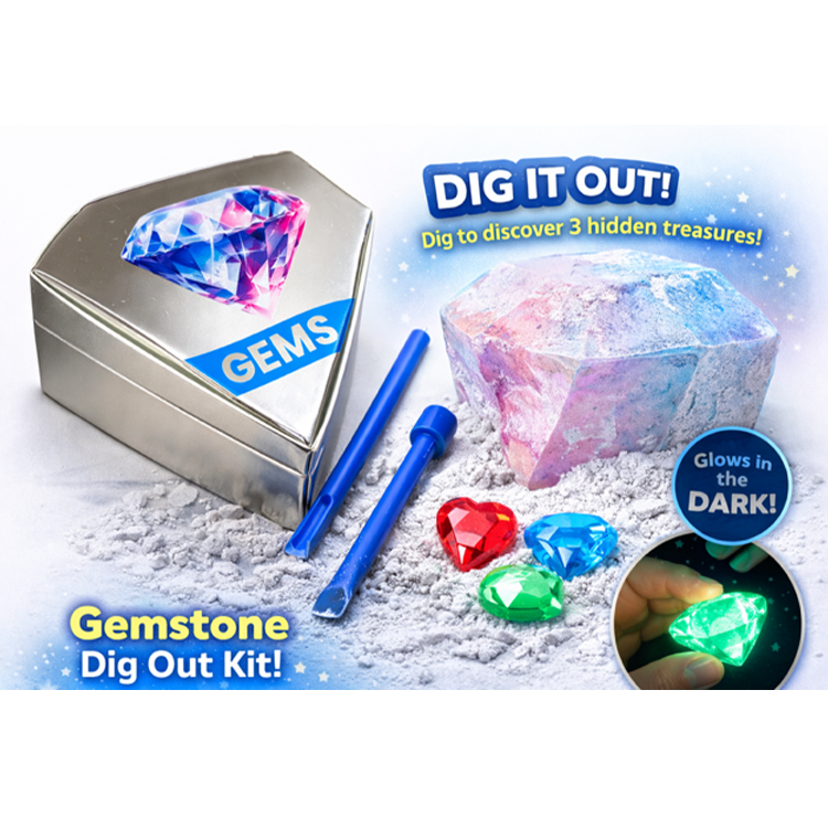 Super Glow In The Dark Gemstone Digging Kit