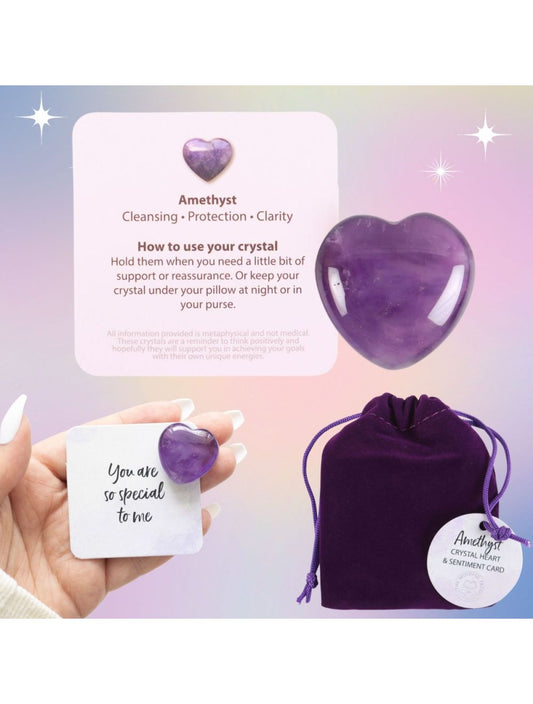 Amethyst Crystal Heart
