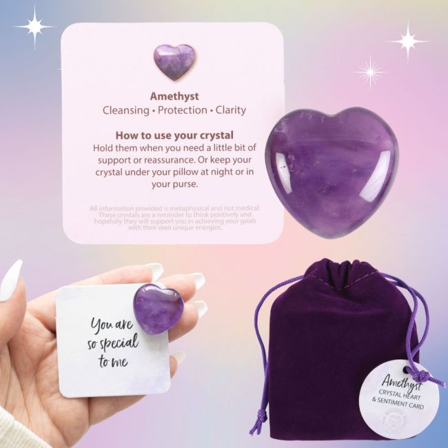 Amethyst Crystal Heart