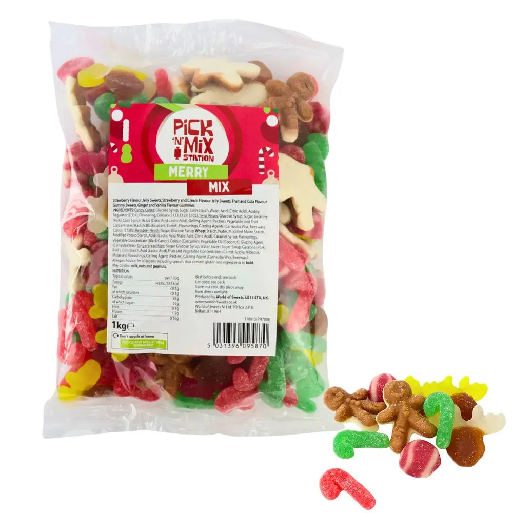 Pick n Mix Station Merry Mix - 1 x 1kg Bag