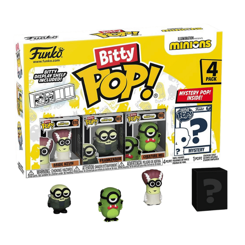 Official Funko Bitty POP! Minions And A Surprise Mystery Figure - Mini Figure Pack