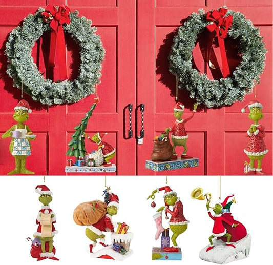 8PCS Grinch Christmas Ornament Decorations