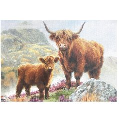 70cm Highland Cow Jigsaw Puzzle 1000pc