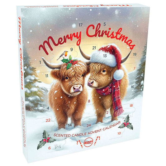 Airpure Scented Candle Advent Calendar Highland Cow
