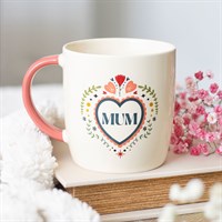 Mum Folk Heart Mug