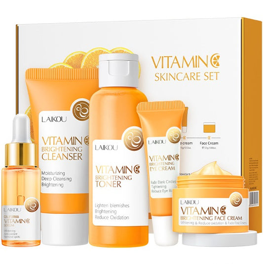 Vitamin C 5pcs Skincare Set (Cleanser, Toner, Serum, Eyecream n Face Cream)