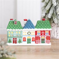 Christmas Street Tealight and Incense Cone Holder