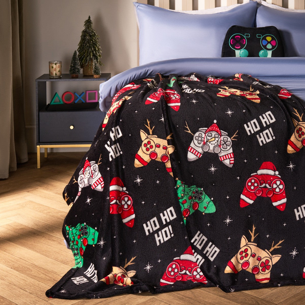 Christmas Gaming Throw - Black