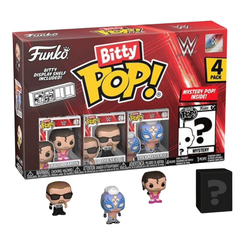 Official Funko Bitty POP! WWE Razor Ramon 4-Pack Vinyl Figures - Surprise Mystery Figure