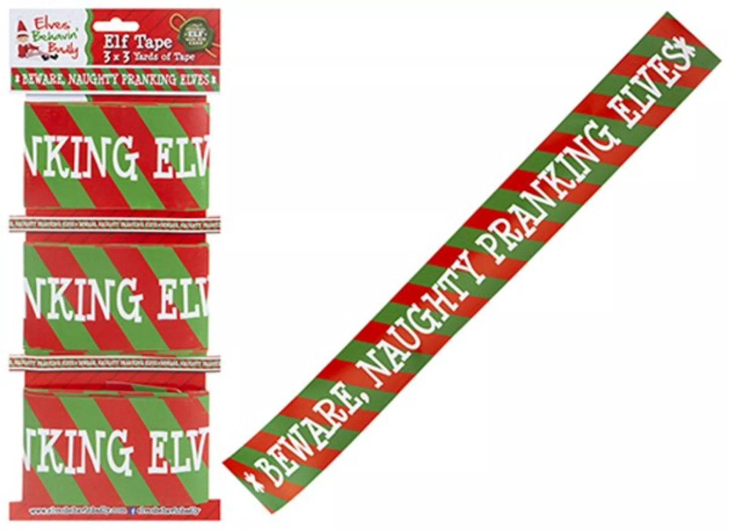 3 Pack Elf Printed Tape 3 yards x 8cm
