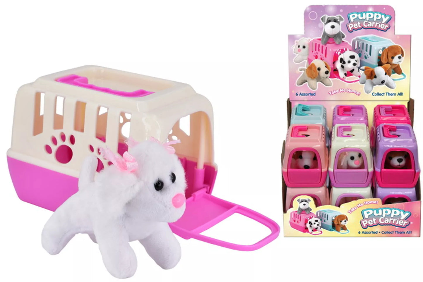 Kandy Toys Dog Plush In Carry Case (Design May Vary)