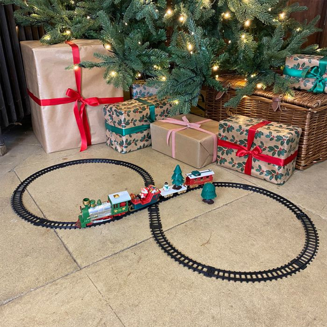Battery Operated Christmas Train Set